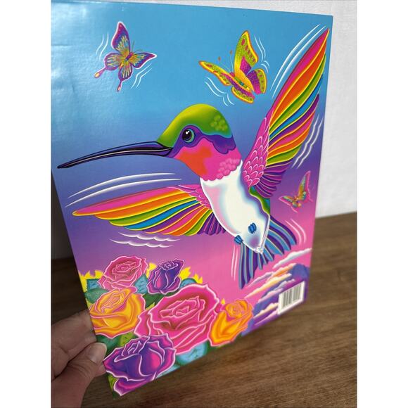 Vintage Lisa Frank Hummingbird Pocket Folder Unpunched Dashly Bird Trends Retro - Picture 6 of 10